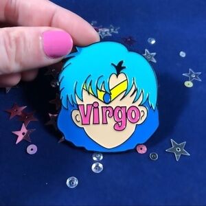 Virgo Soft Enamel Pin – Inspired by Sailor Mercury